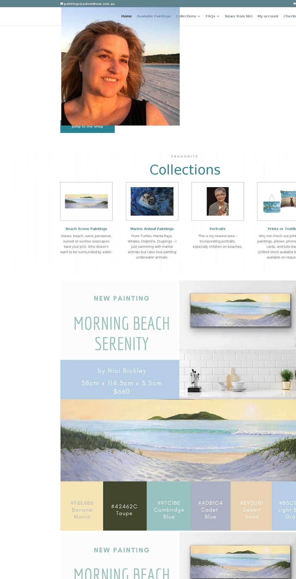 nicibickley.com — Shopify storefront screenshot
