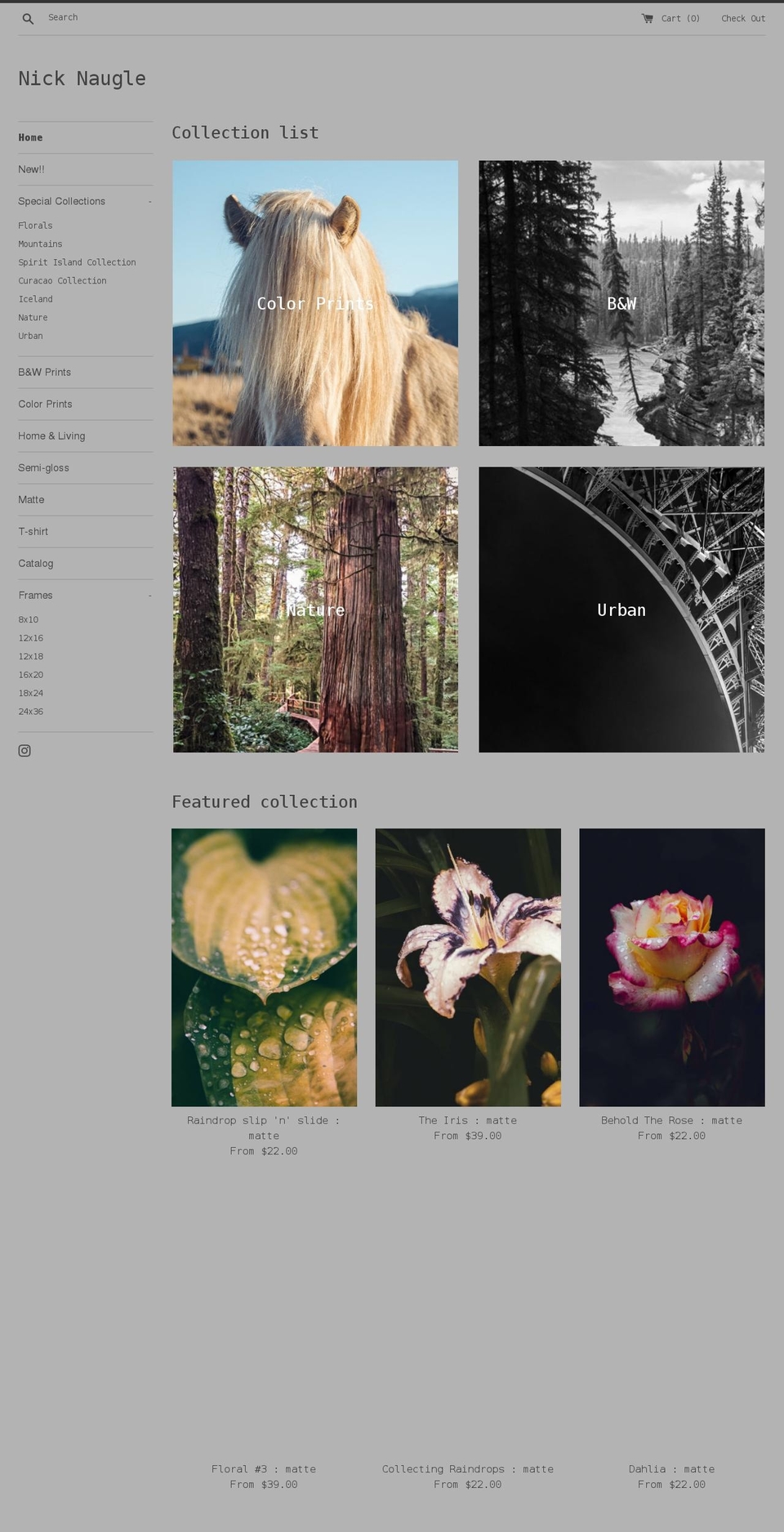 nick-naugle.myshopify.com shopify website screenshot