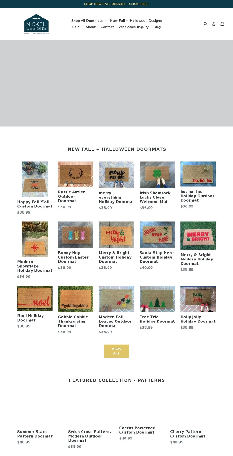 nickel-designs.com shopify website screenshot
