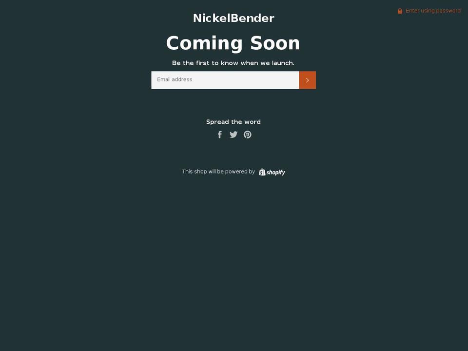 nickelbender.com shopify website screenshot