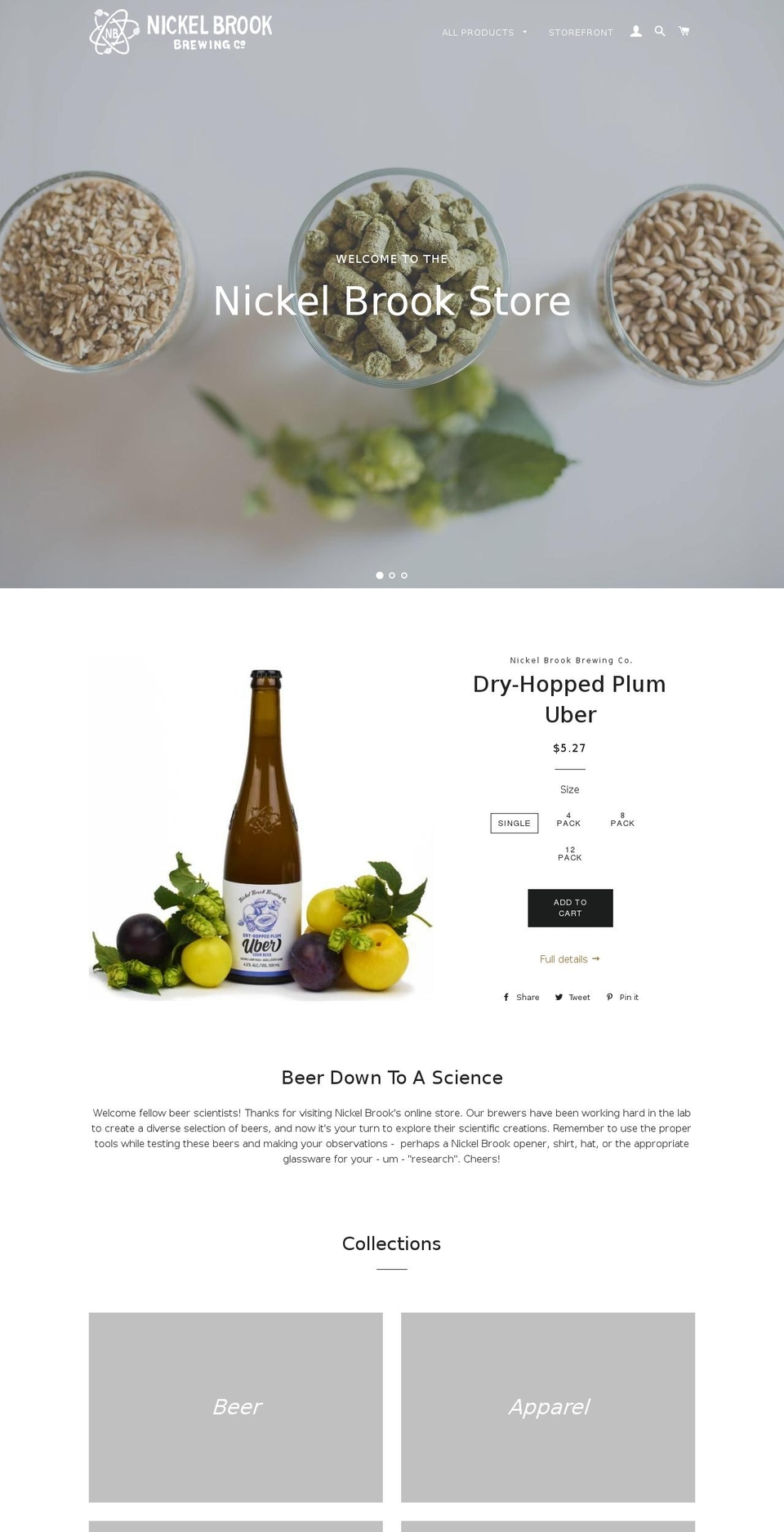 nickelbrook.store shopify website screenshot