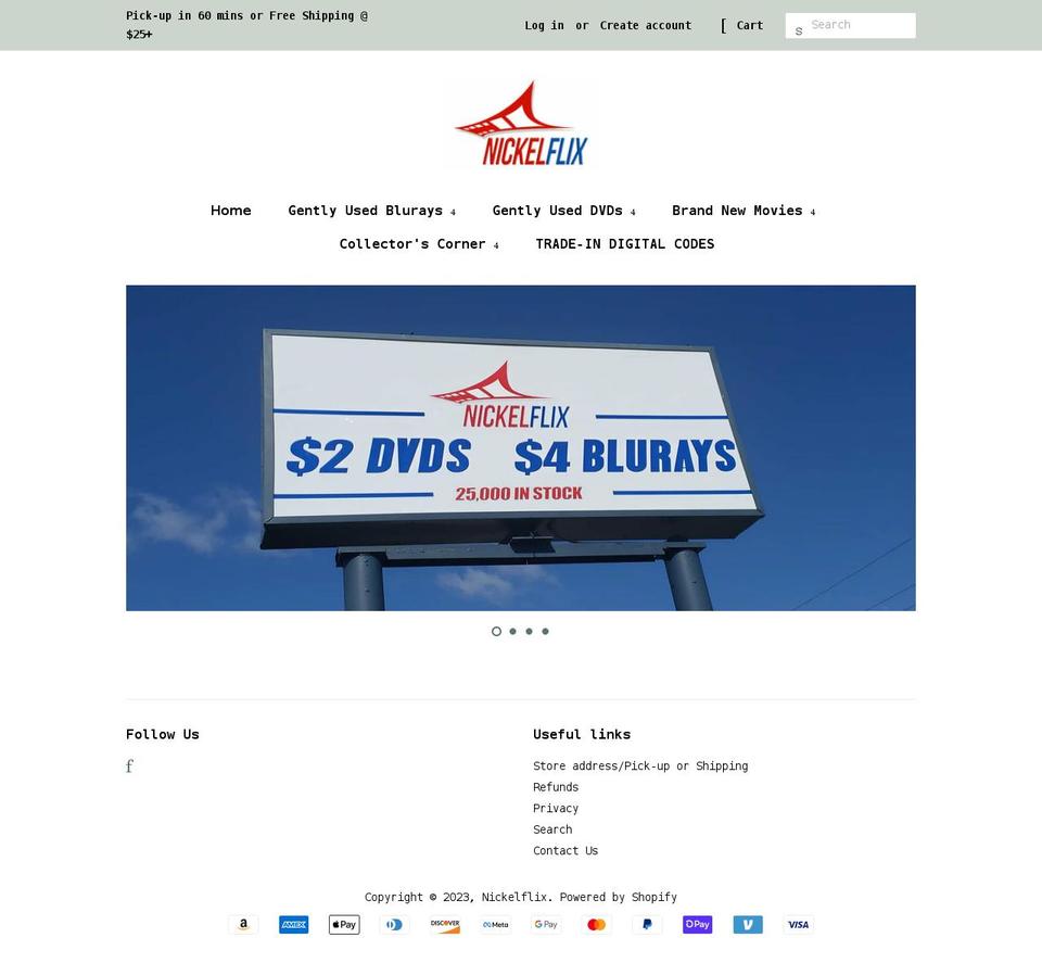 nickelflix.com shopify website screenshot