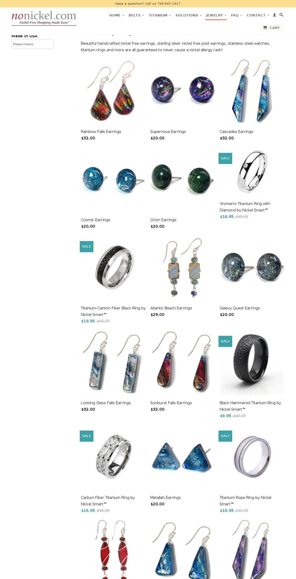 nickelfreebridaljewelry.com shopify website screenshot
