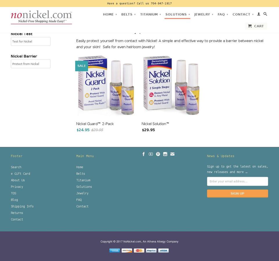 nickelguard.com shopify website screenshot