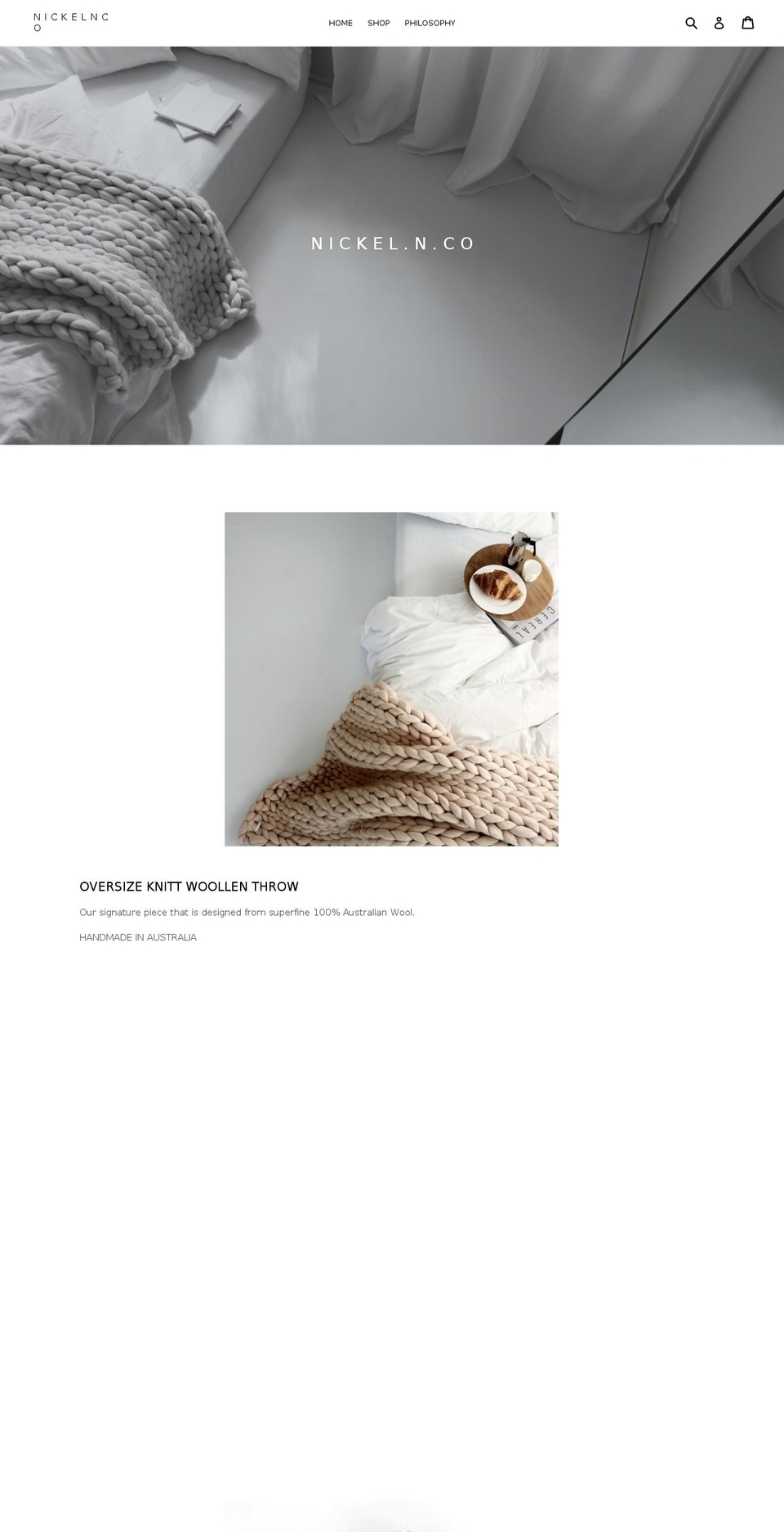 nickelnco.com shopify website screenshot