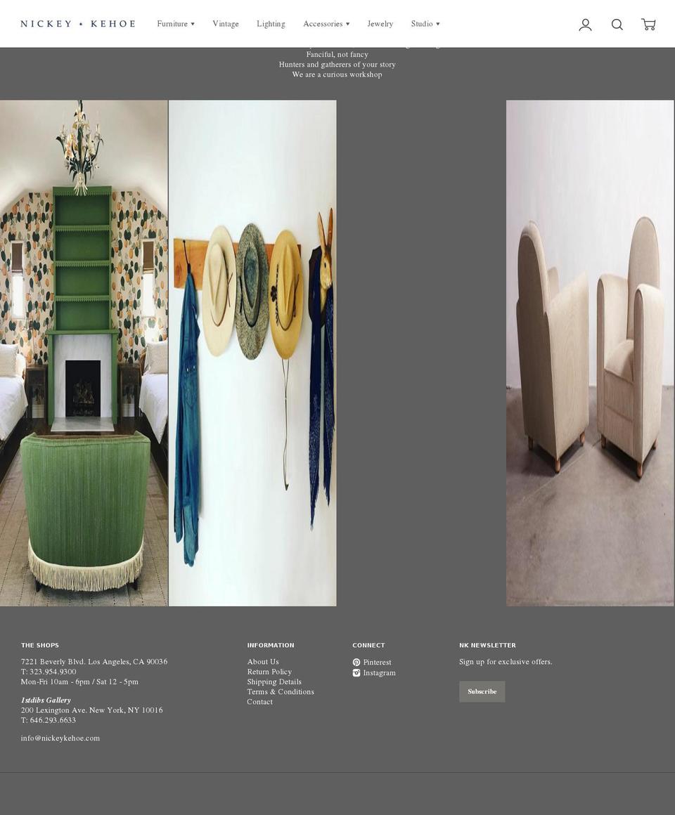 nickeykehoe.com — Shopify storefront screenshot