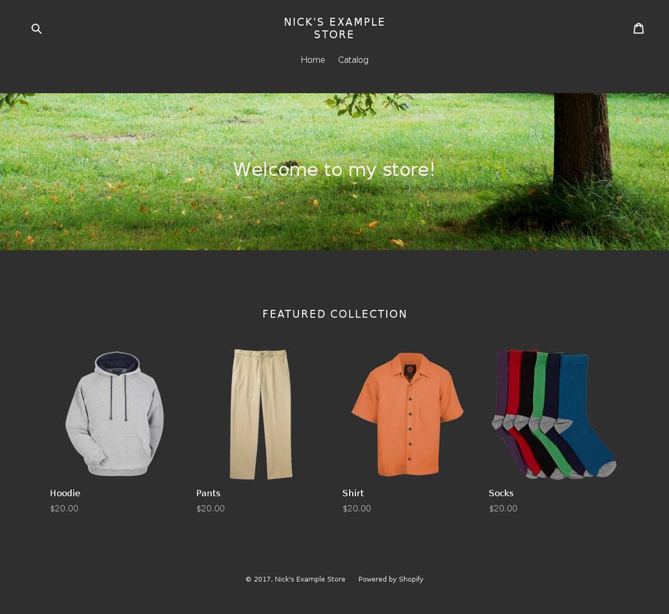 nickgbasso.com shopify website screenshot