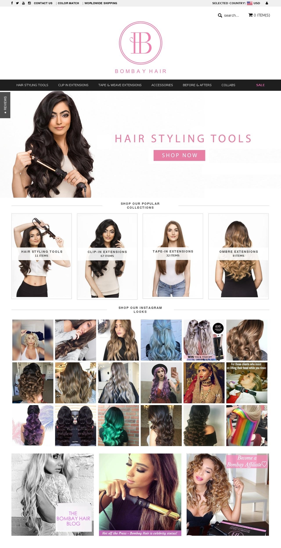 BOMBAY NEW THEME Shopify theme site example nickiminajhair.com