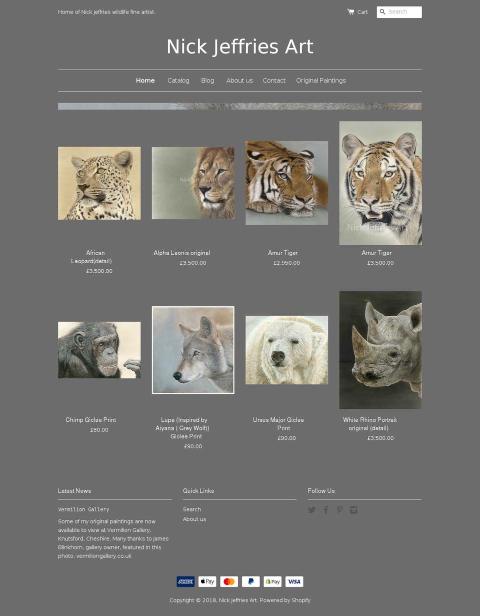 nickjeffriesart.com — Shopify storefront screenshot