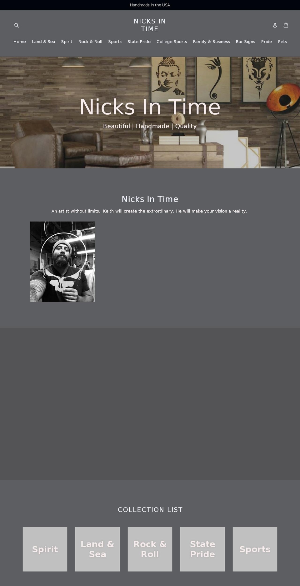 nicksintime.com — Shopify storefront screenshot