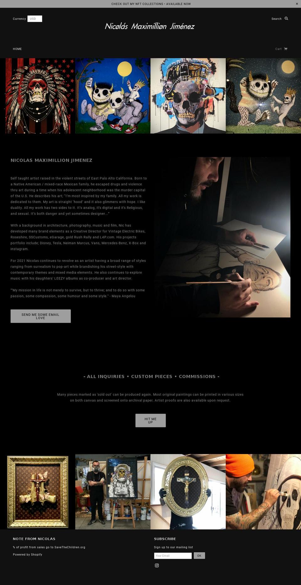 nicmaxjim.com shopify website screenshot