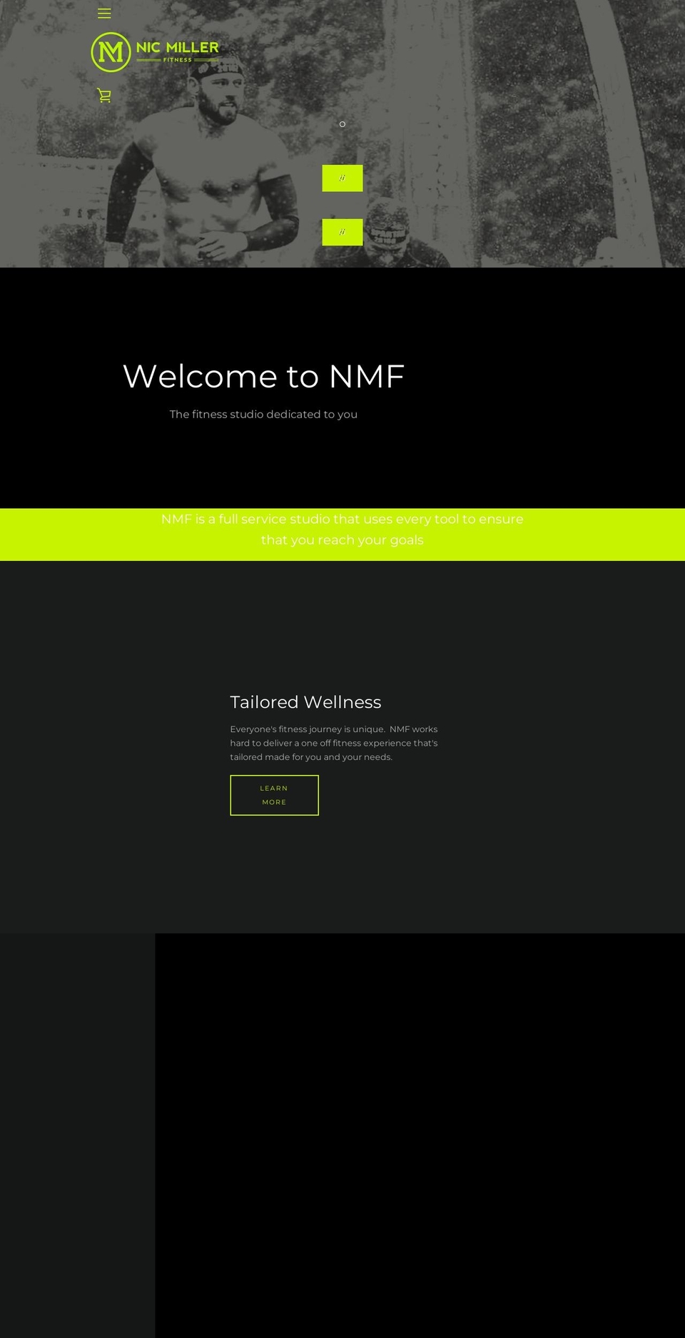 nicmillerfitness.com — Shopify storefront screenshot