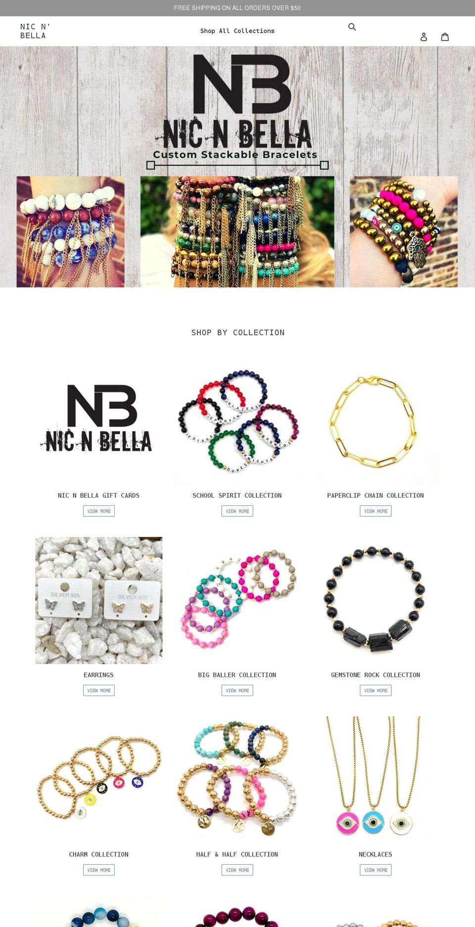 nicnbella.com shopify website screenshot