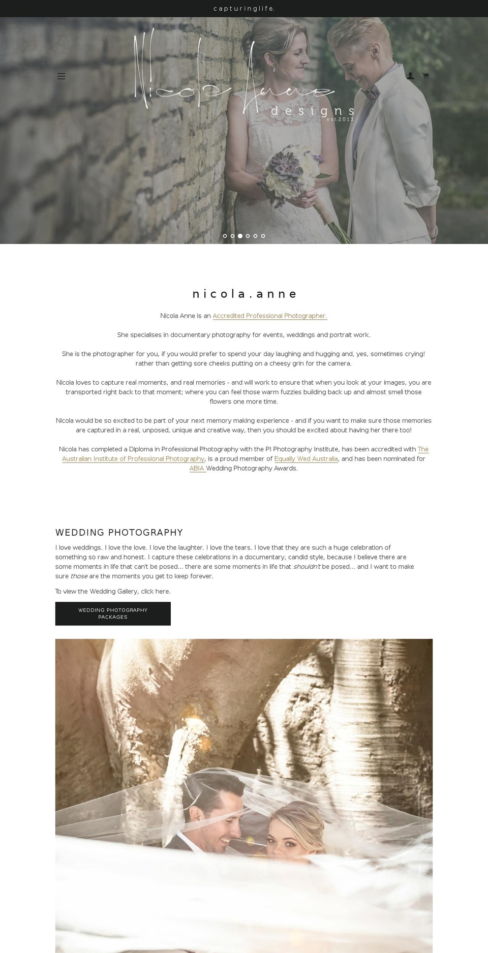 nicolaannedesigns.com.au shopify website screenshot