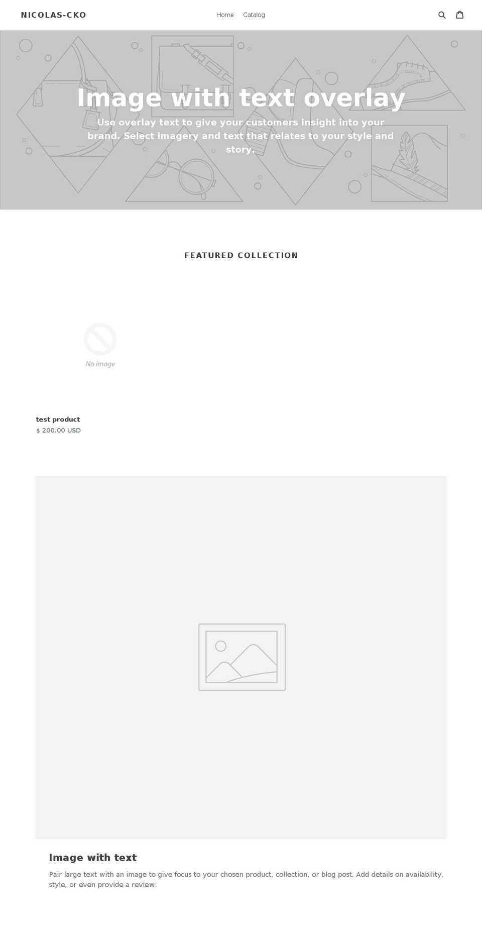 nicolas-cko.myshopify.com shopify website screenshot