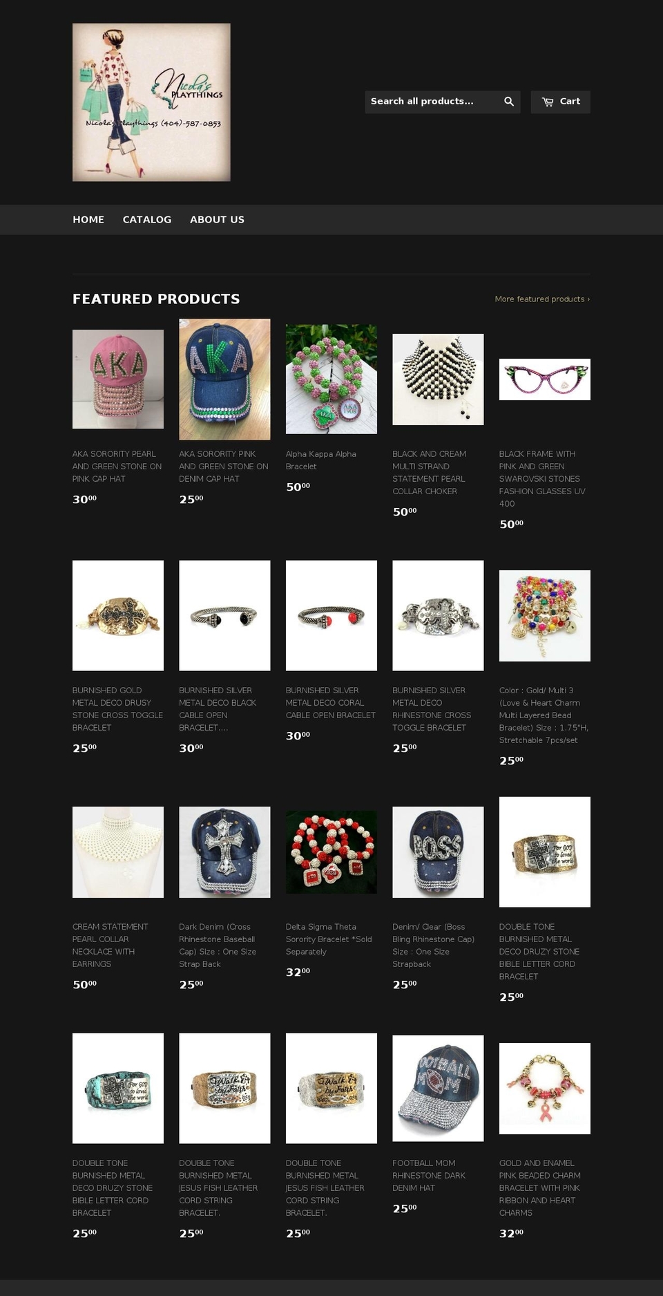 nicolasplaythings.com shopify website screenshot