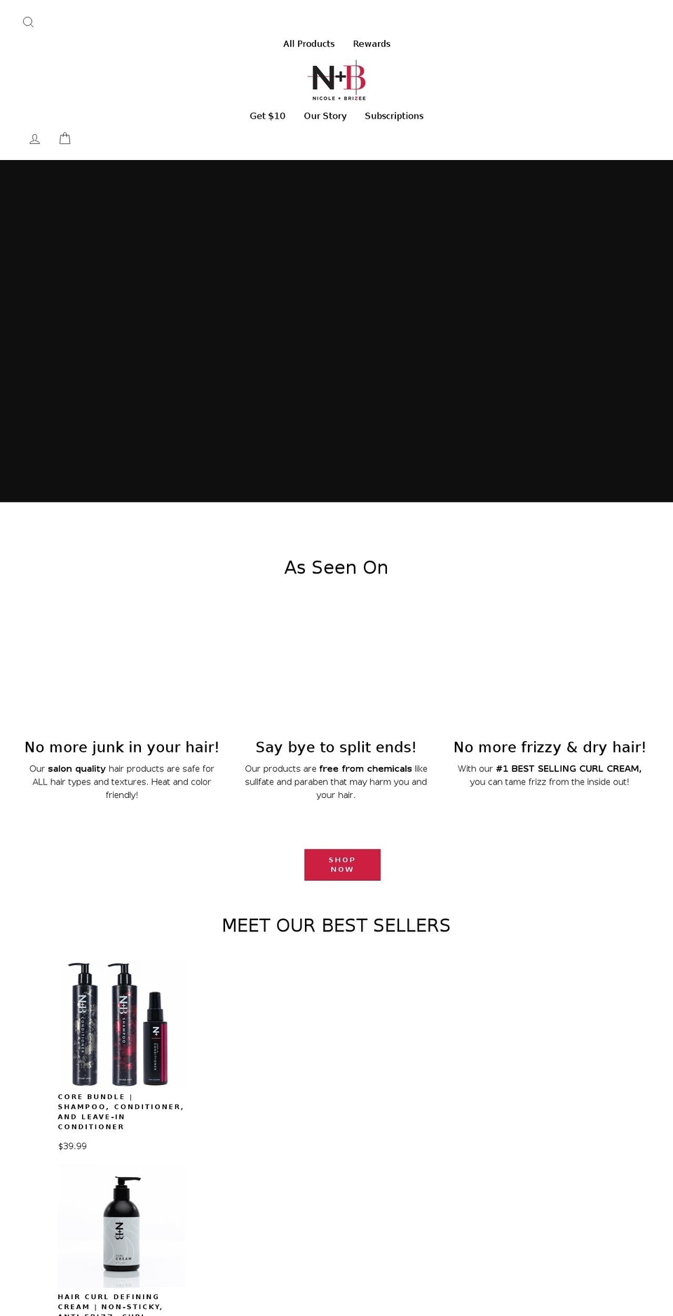 nicoleandbrizee.com shopify website screenshot