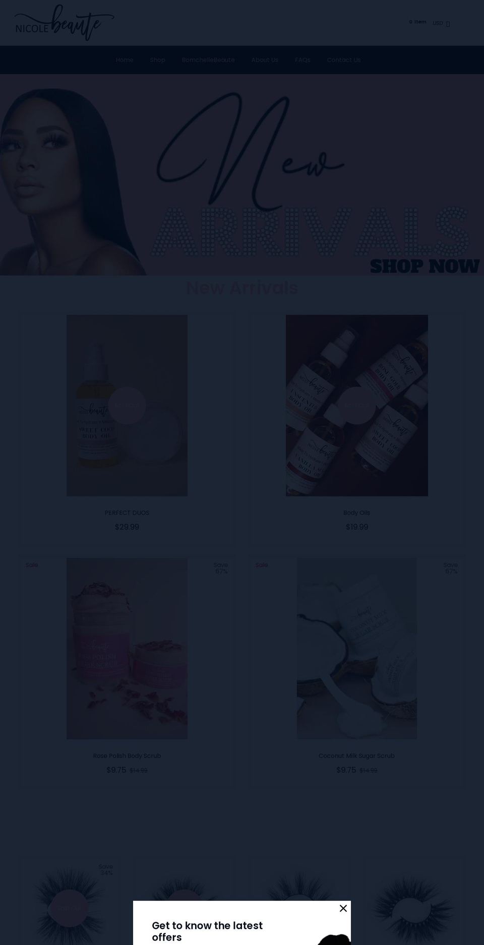 nicolebeaute.com shopify website screenshot