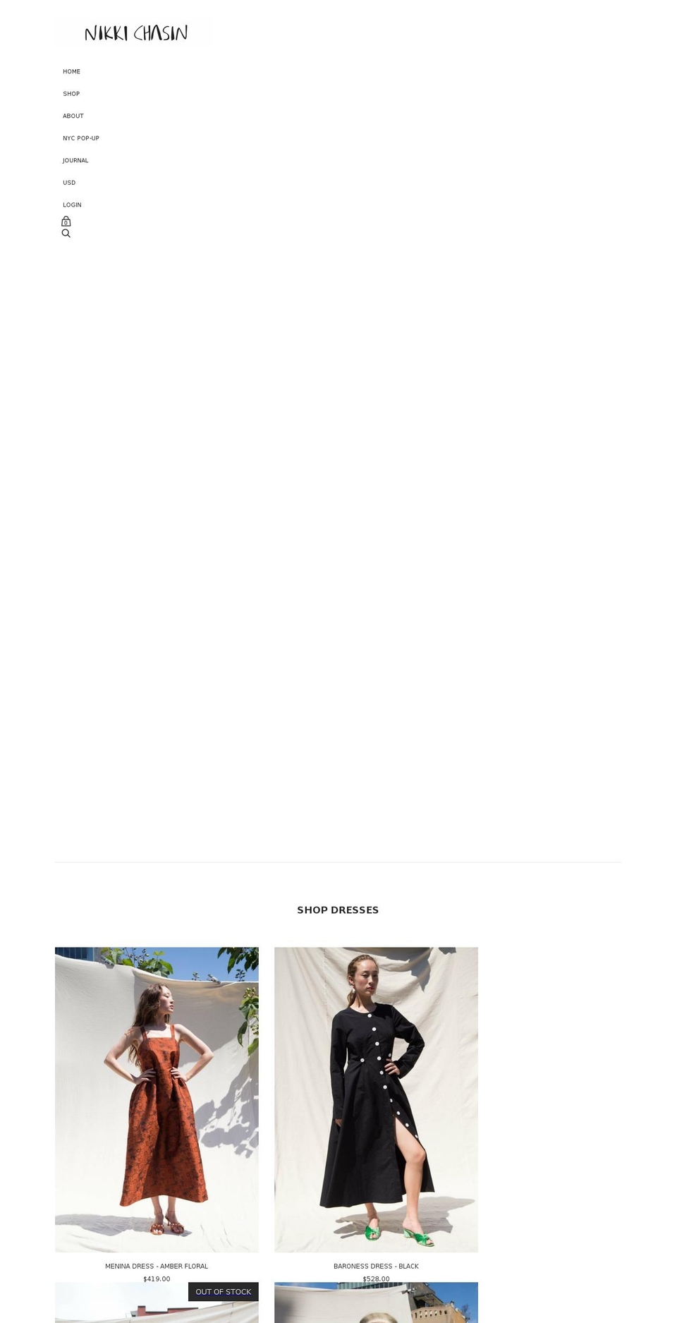 nicolechasin.com — Shopify storefront screenshot
