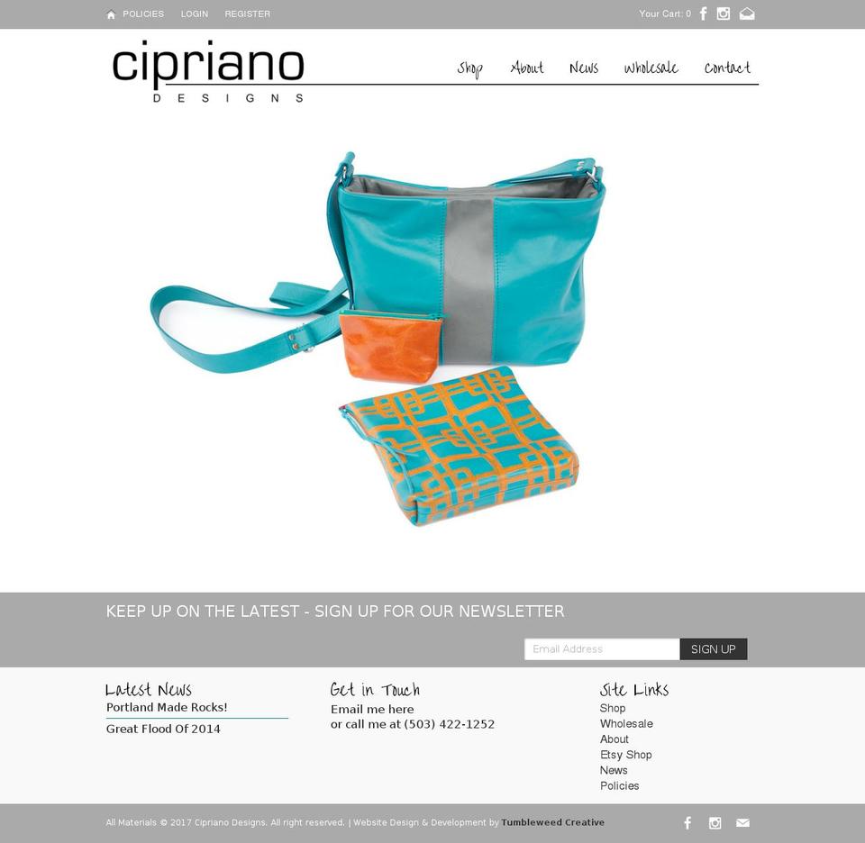 nicolecipriano.com shopify website screenshot