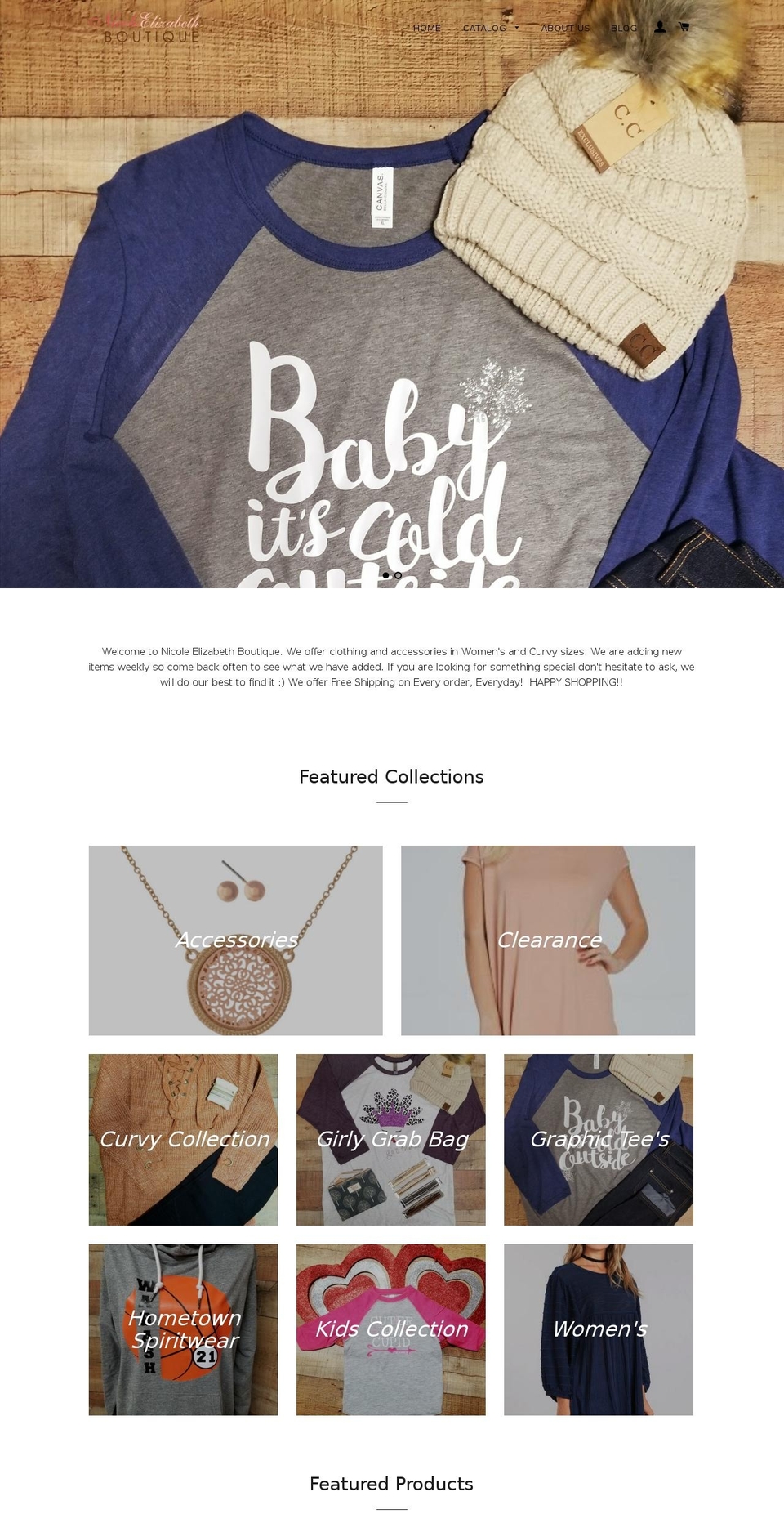 nicoleelizabethboutique.com shopify website screenshot