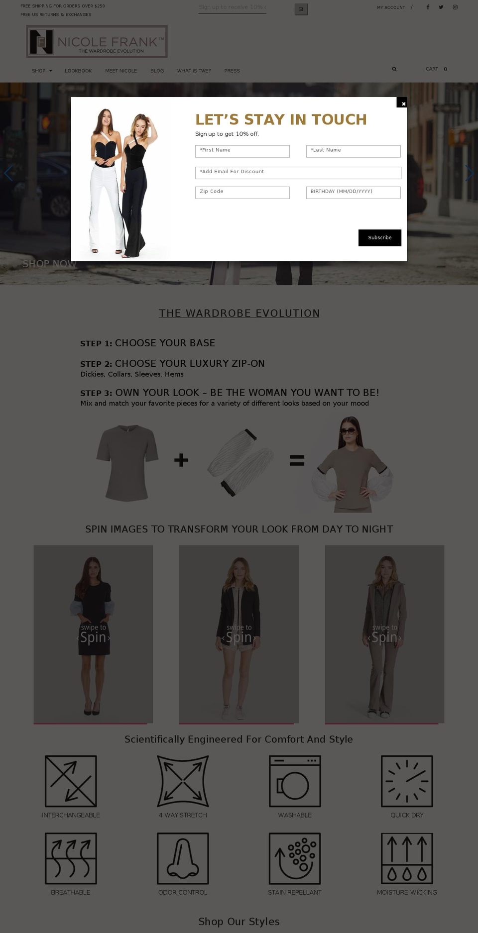 nicolefranktwe.com shopify website screenshot