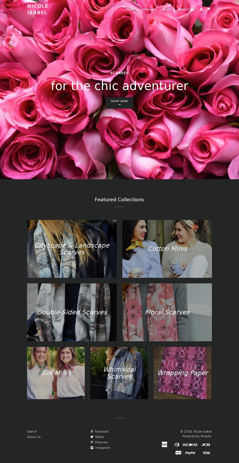 nicoleisabel.com — Shopify storefront screenshot