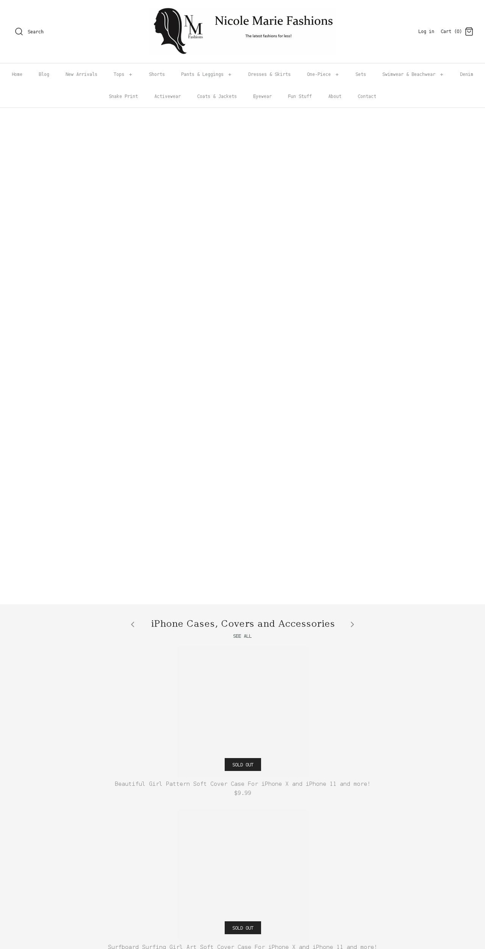 nicolemariefashions.com shopify website screenshot