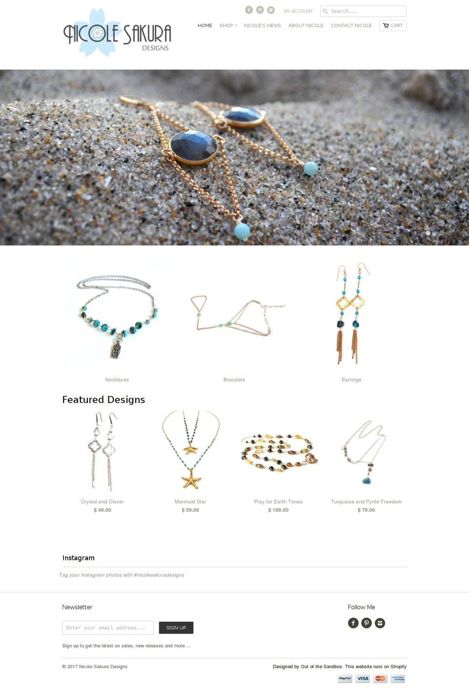 nicolesakuradesigns.com shopify website screenshot