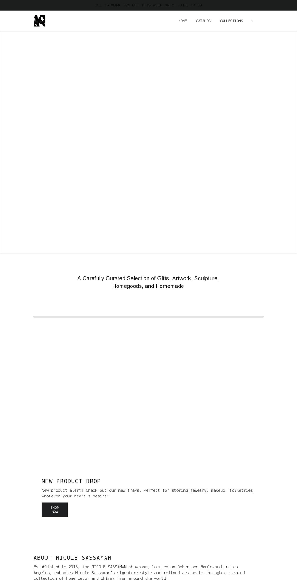 nicolesassamanshowroom.com shopify website screenshot