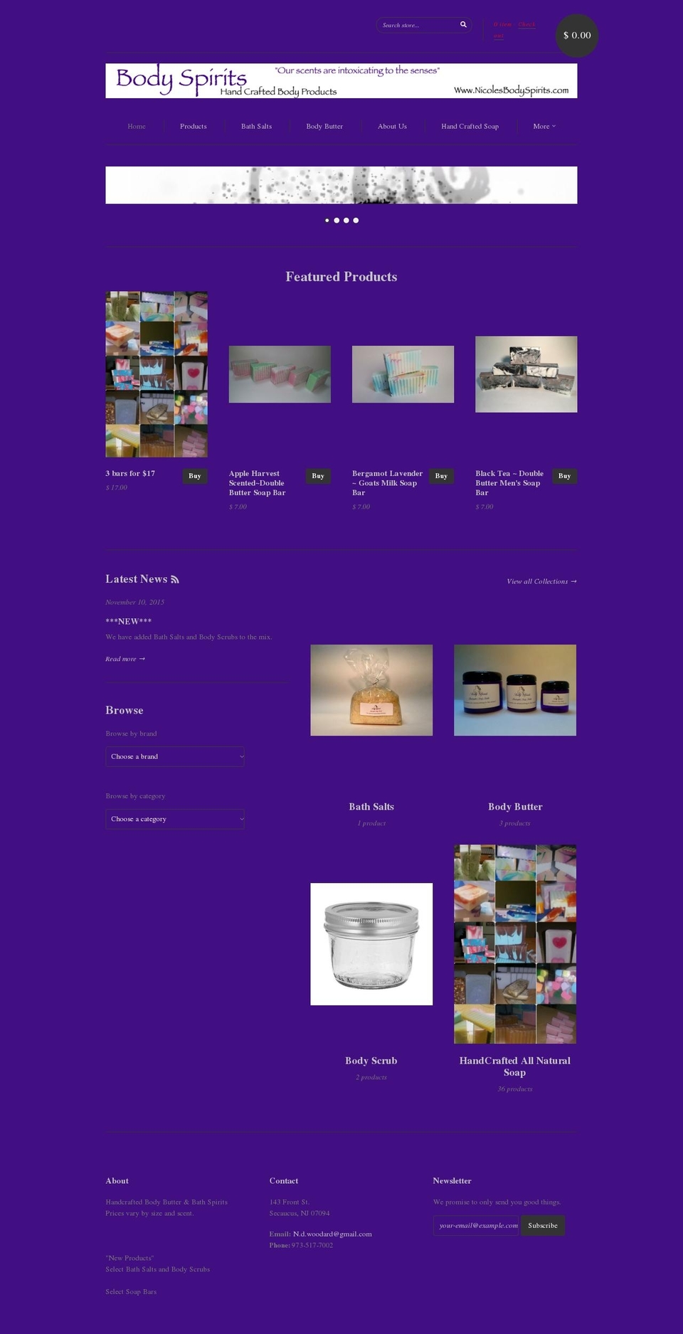 nicolesbodyspirits.com shopify website screenshot