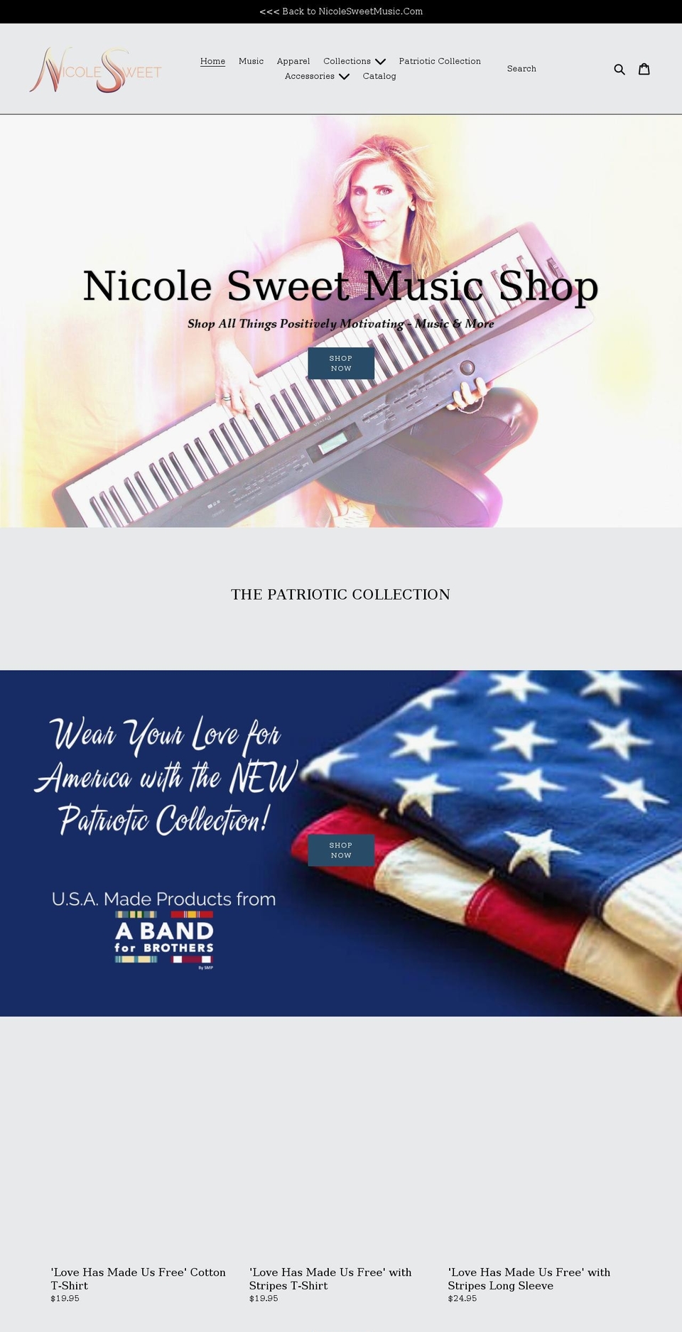 nicolesweetmusicshop.com shopify website screenshot