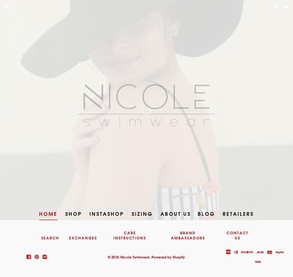 nicoleswimwear.com shopify website screenshot