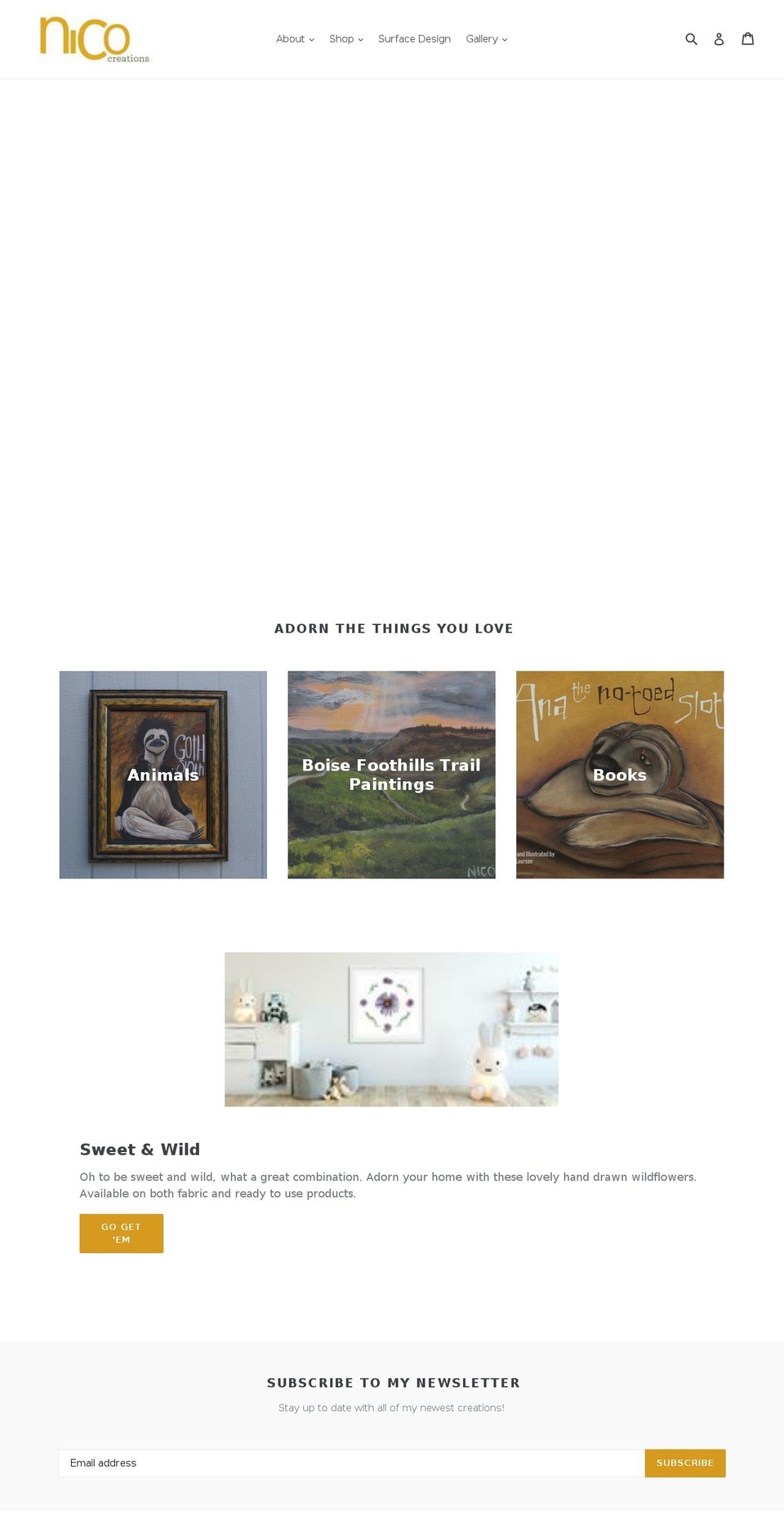 Artisan jan Shopify theme site example nicoletlaursen.com