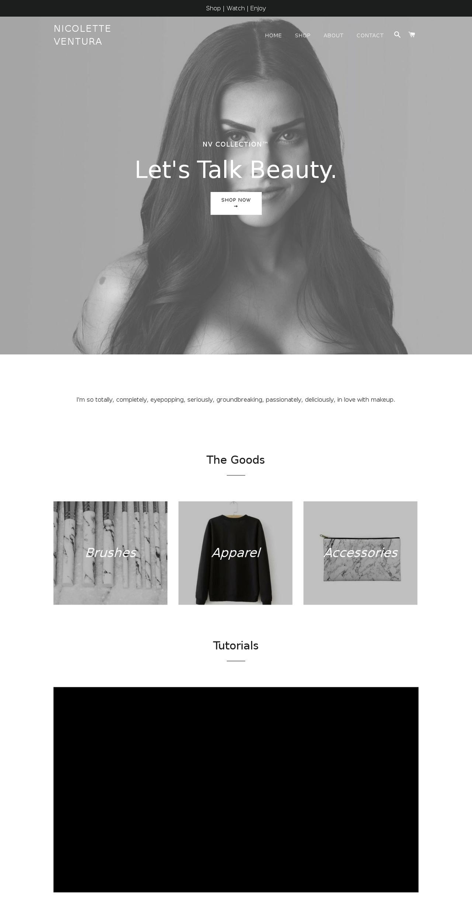 nicoletteventura.com shopify website screenshot