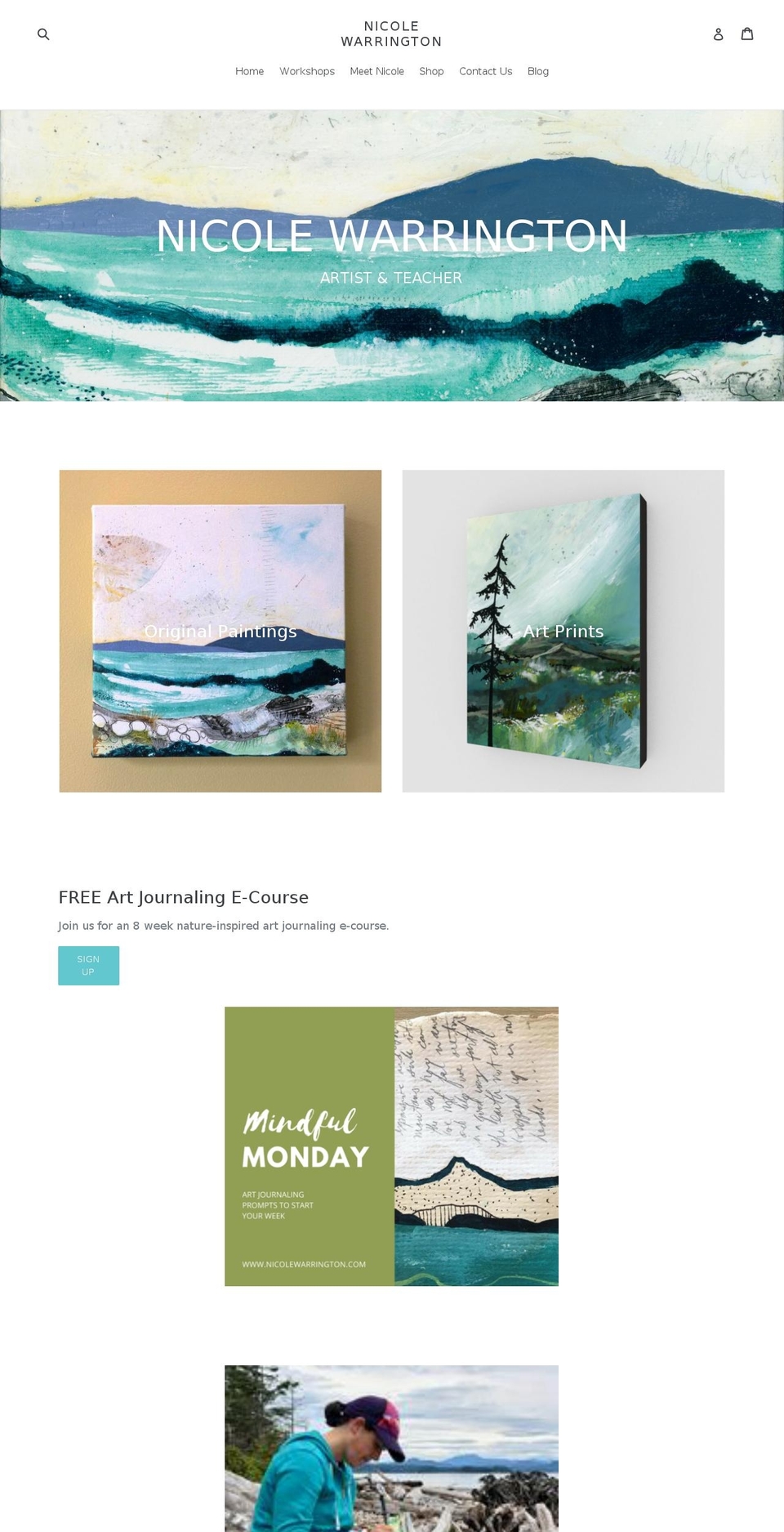nicolewarrington.com — Shopify storefront screenshot
