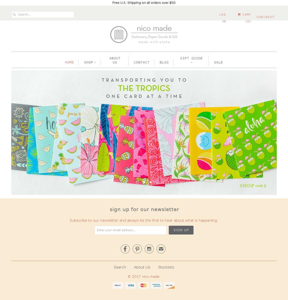 nicomade.com shopify website screenshot