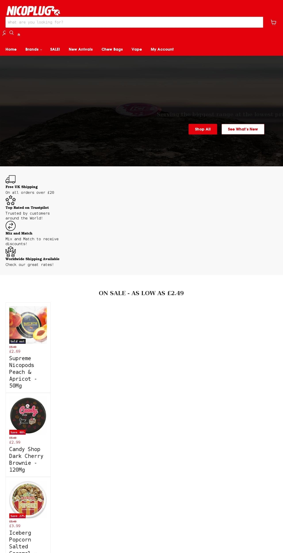 nicoplug.com shopify website screenshot