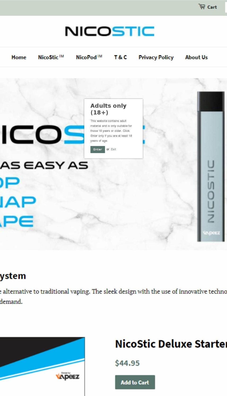 nicostic.com — Shopify storefront screenshot