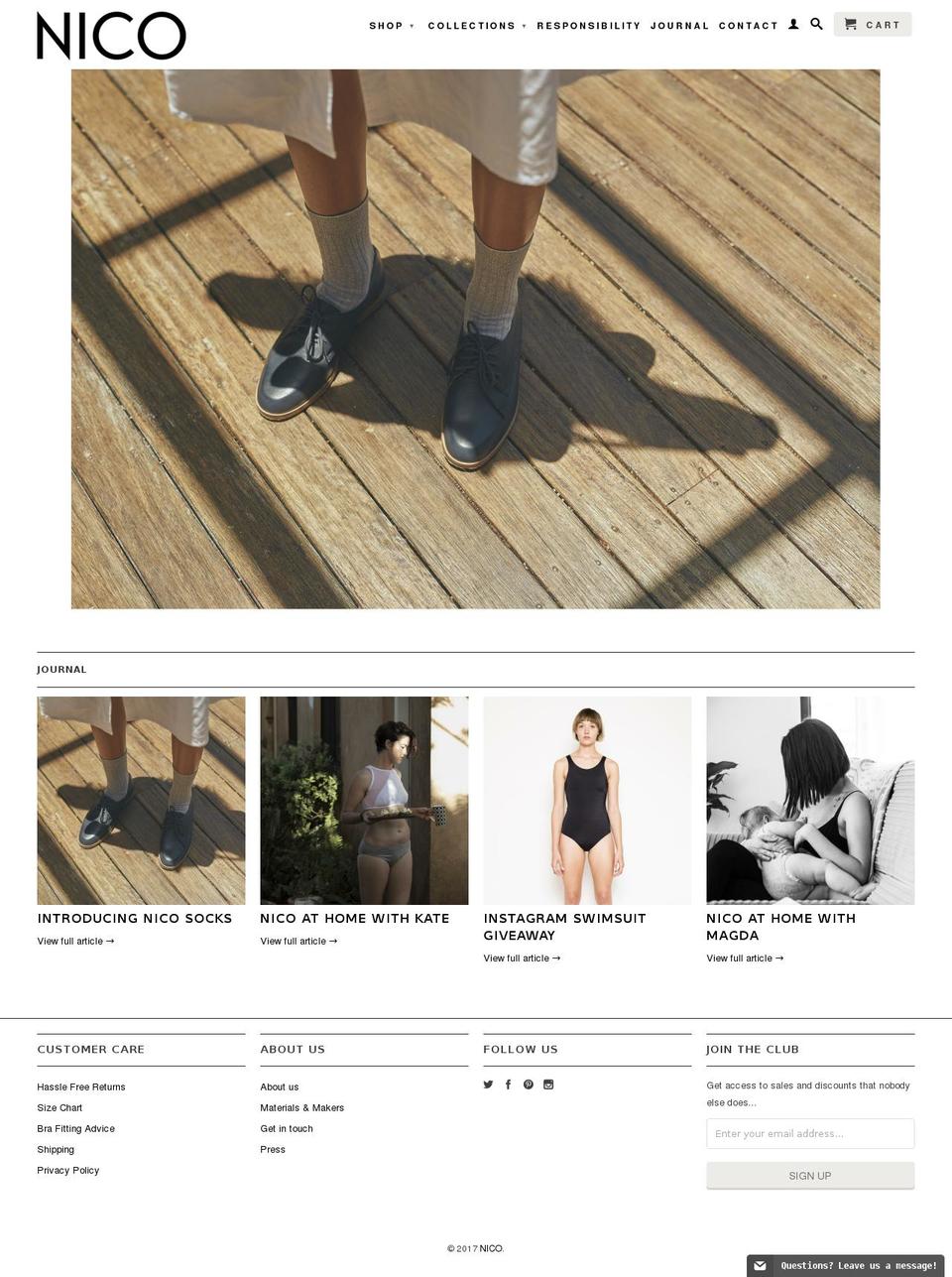 nicounderwear.com shopify website screenshot