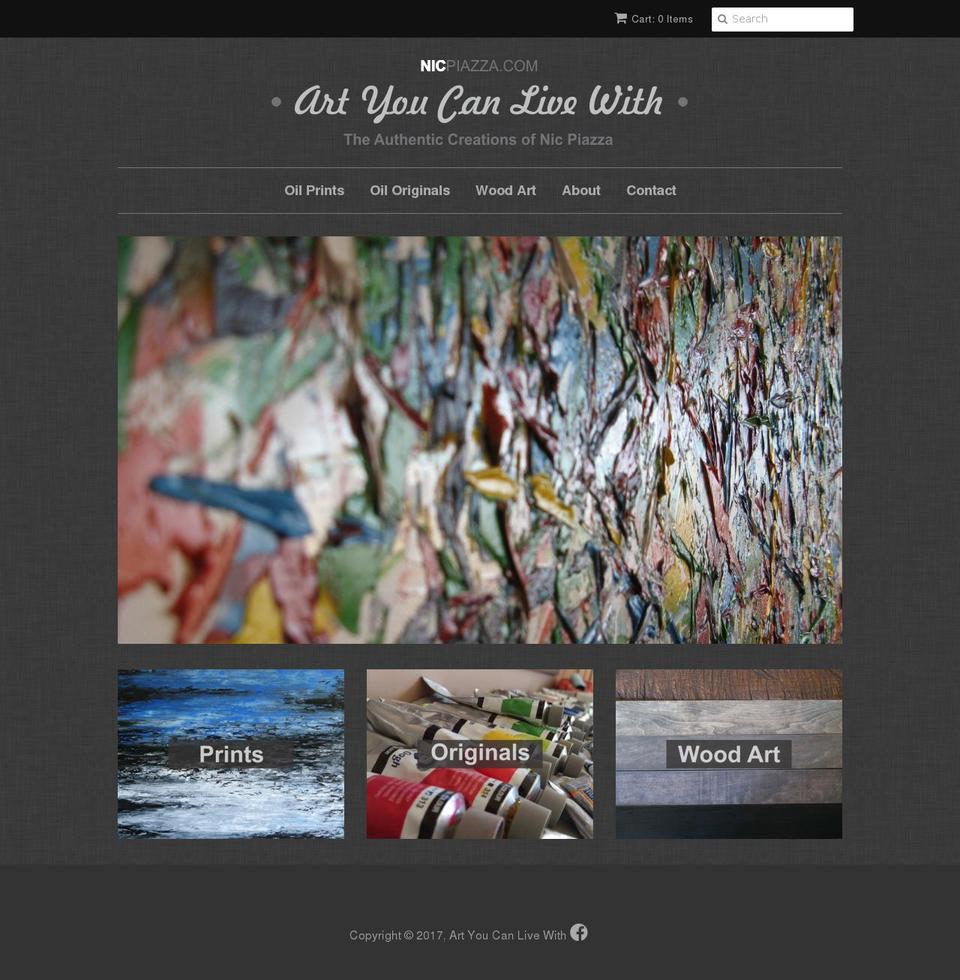 nicpiazza.com shopify website screenshot