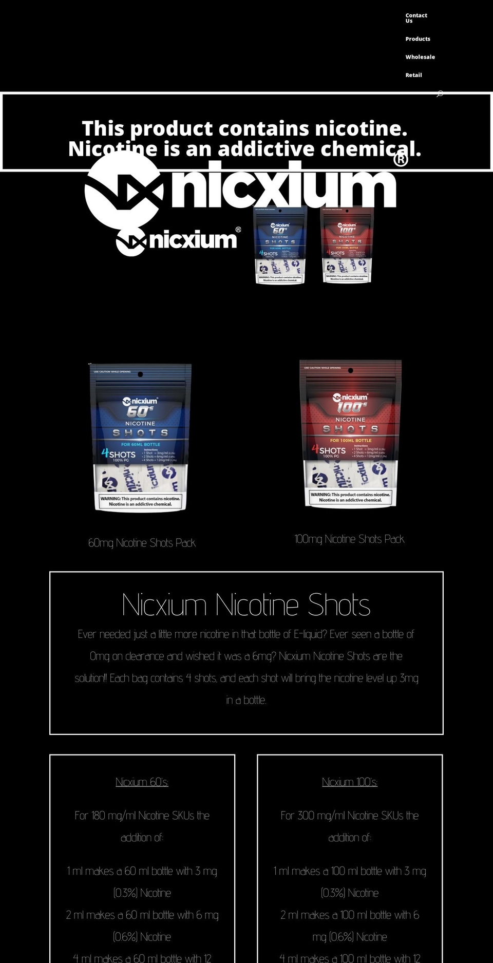nicxium.com — Shopify storefront screenshot