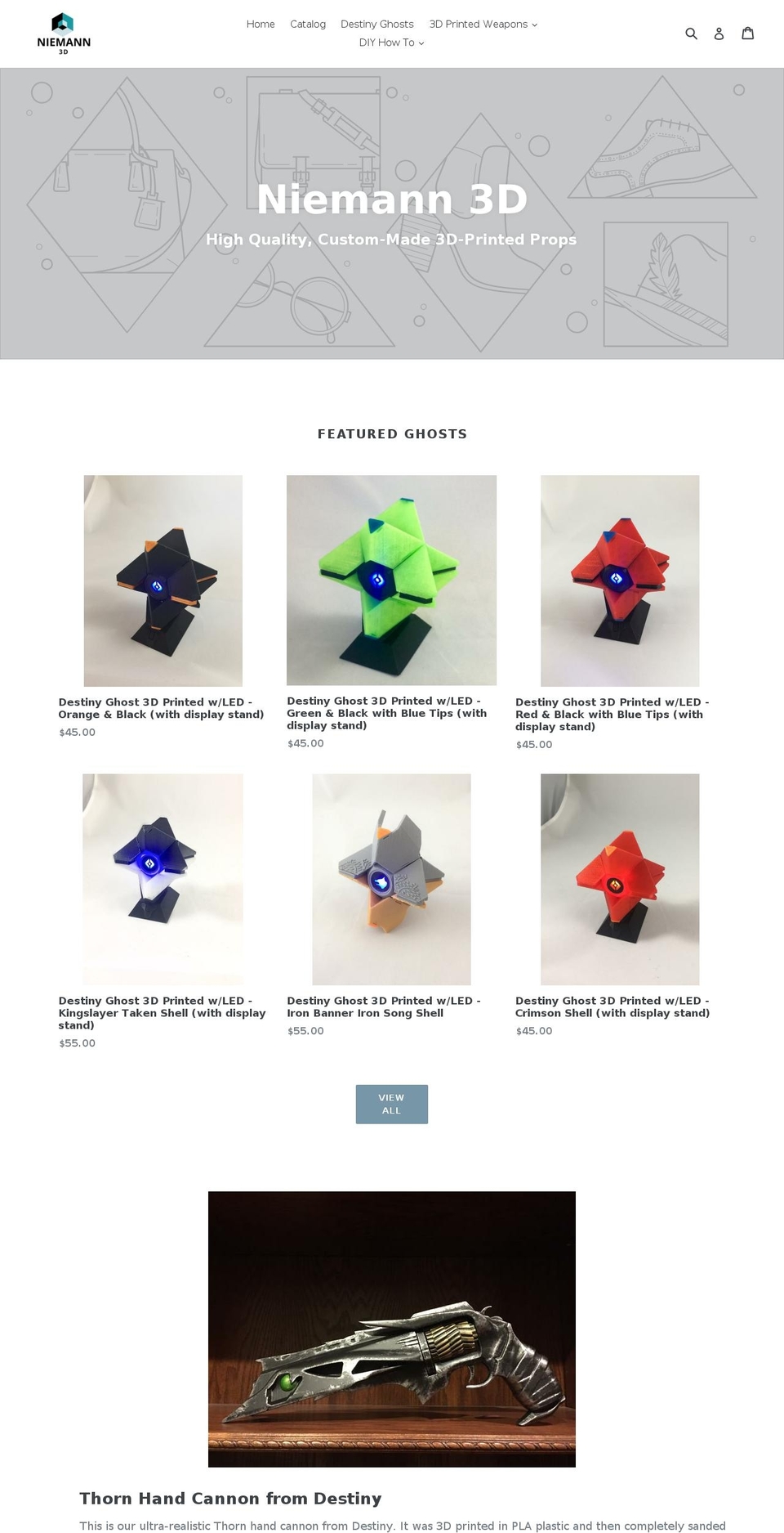 niemann3d.com — Shopify storefront screenshot