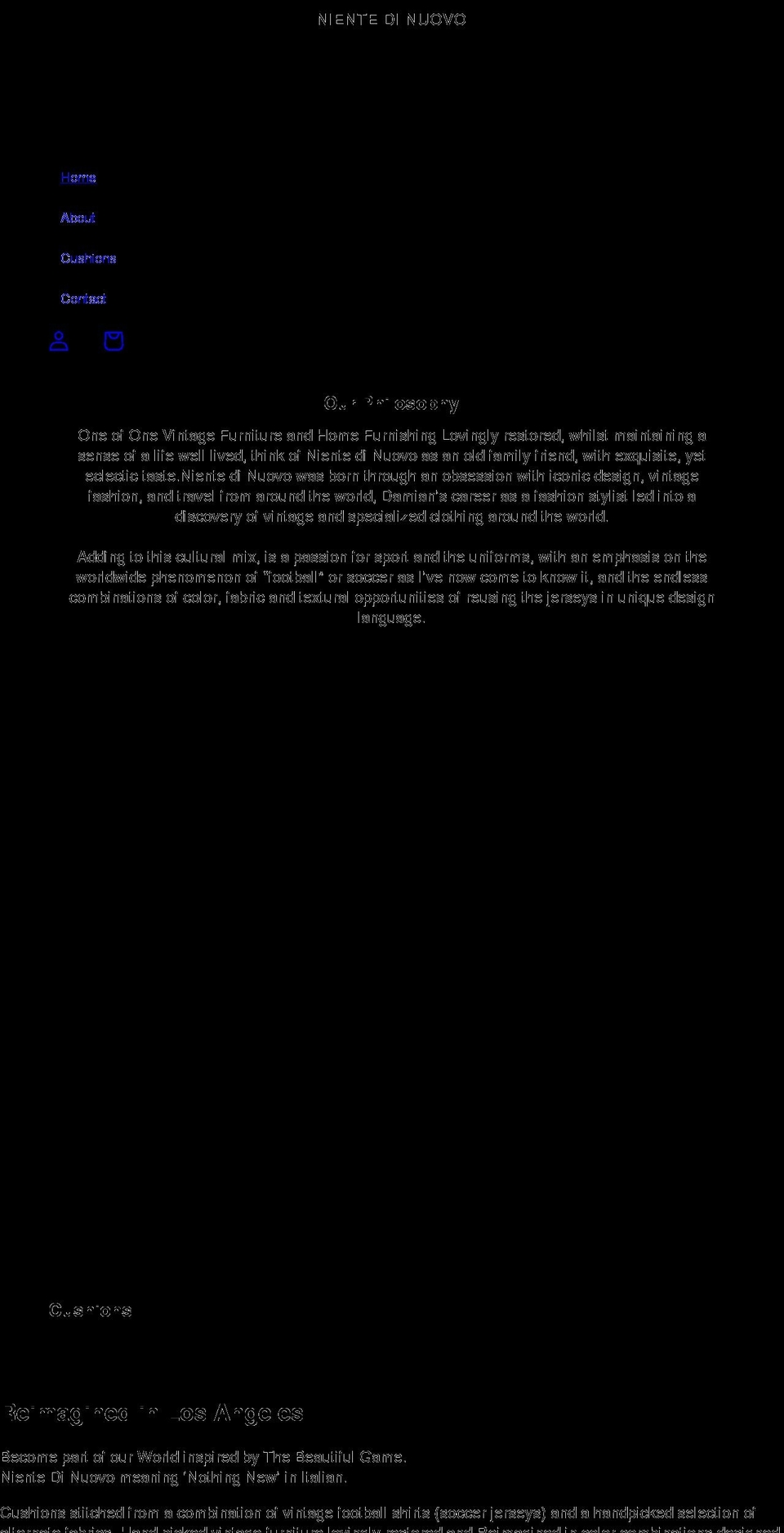 nientedinuovofc.com shopify website screenshot