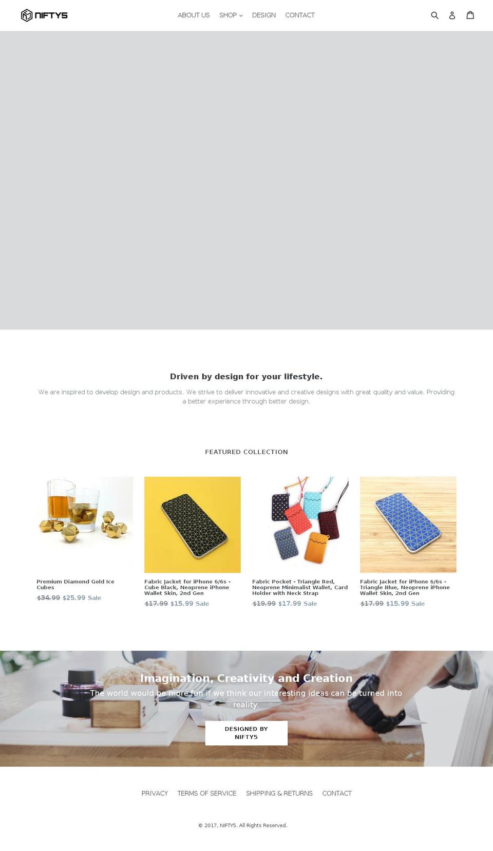 nifty5.com shopify website screenshot