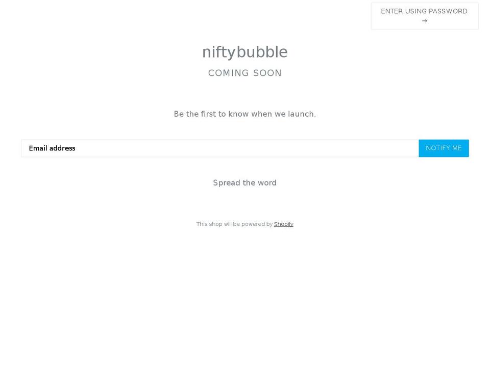 ecom-turbo-2-8 Shopify theme site example niftybubble.com