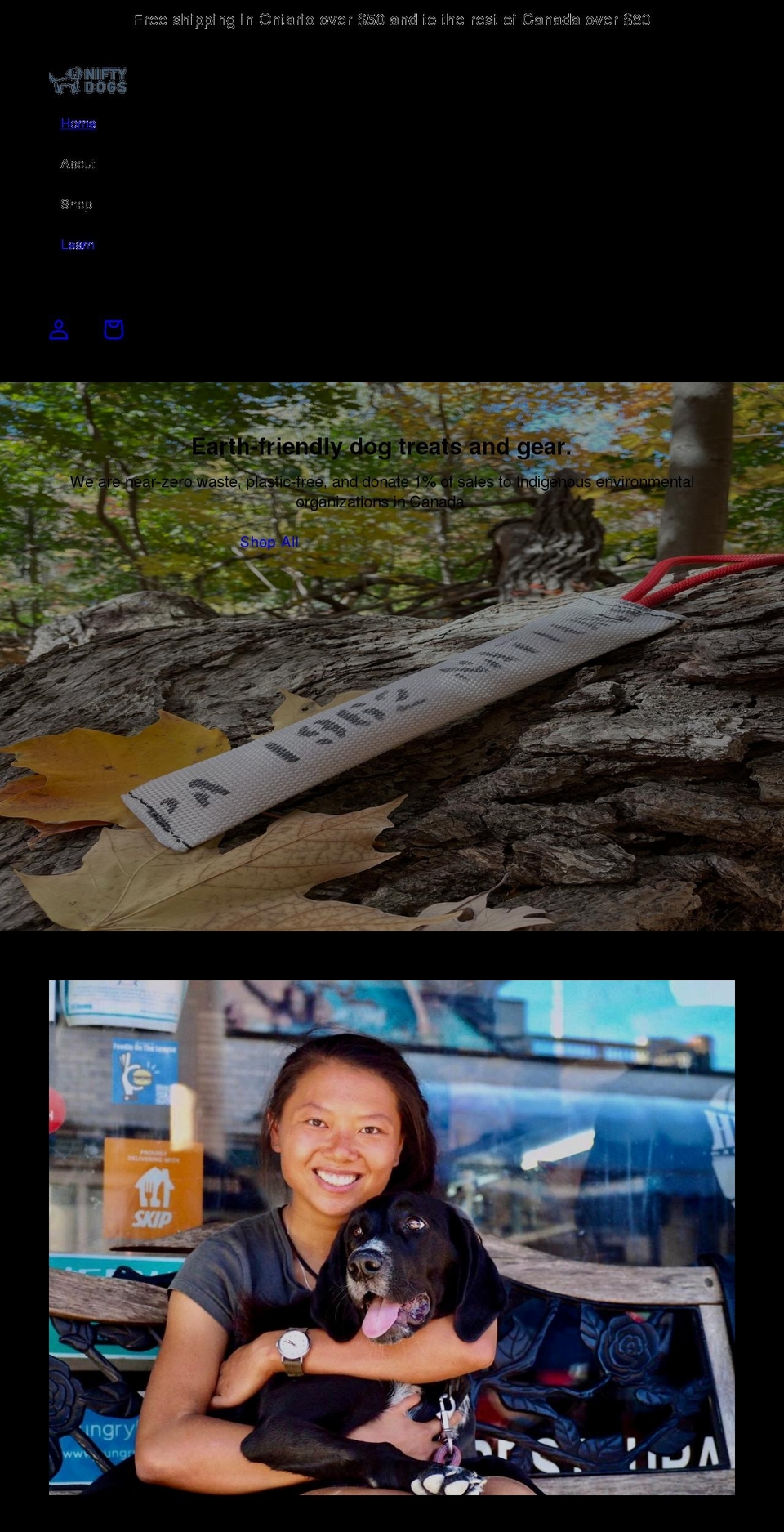 niftydogs.com shopify website screenshot