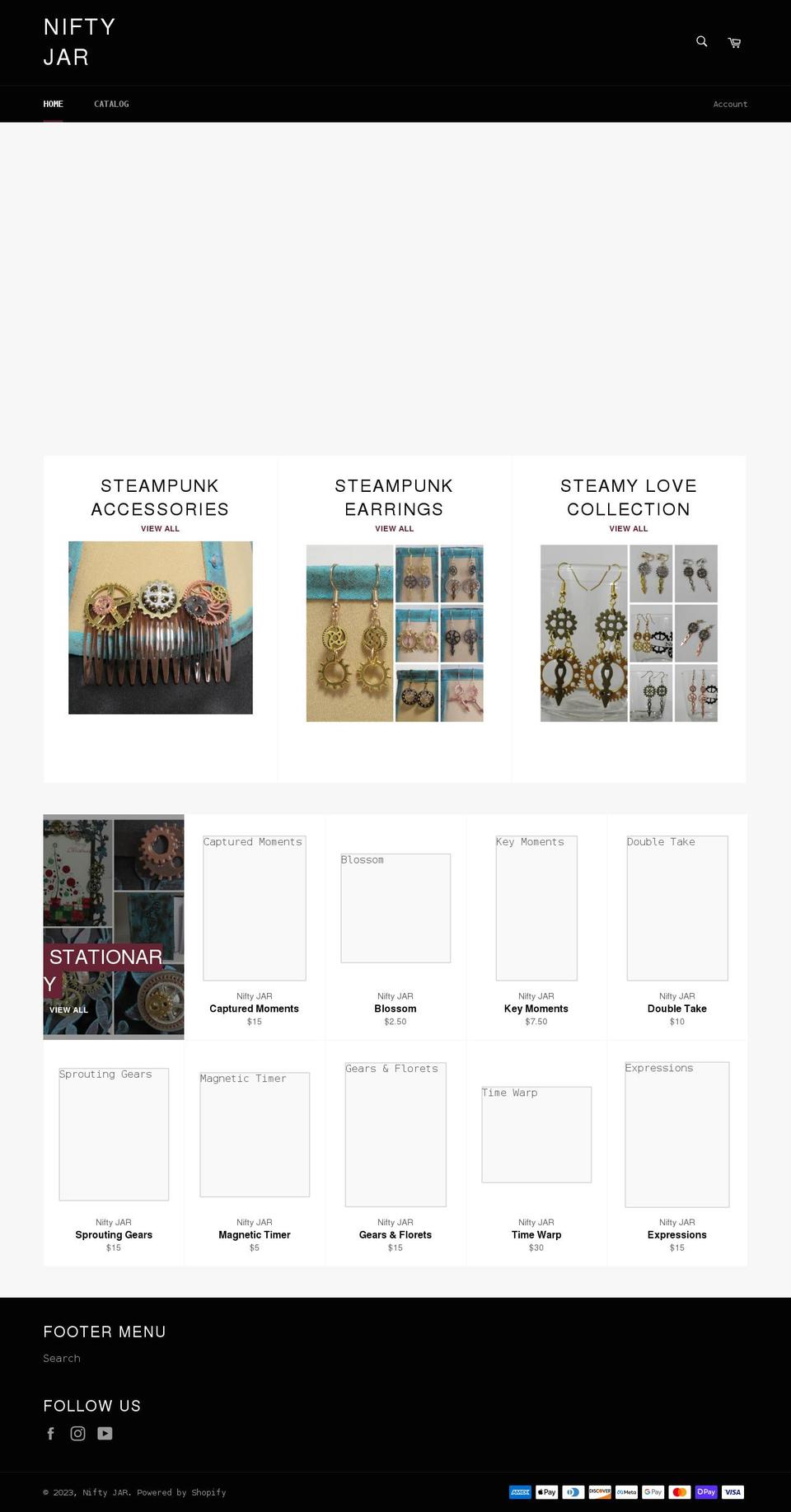 niftyjar.com shopify website screenshot