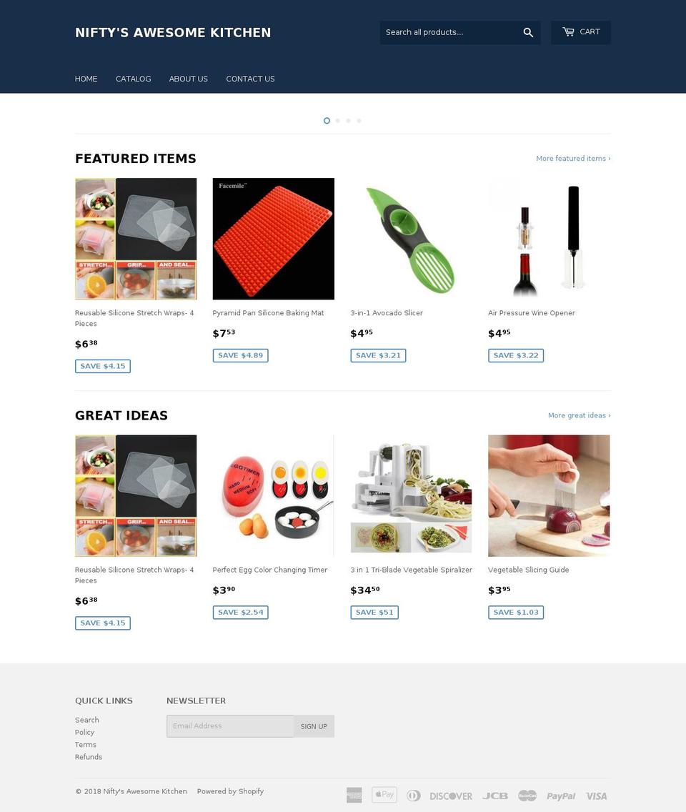 niftysawesomekitchen.com — Shopify storefront screenshot