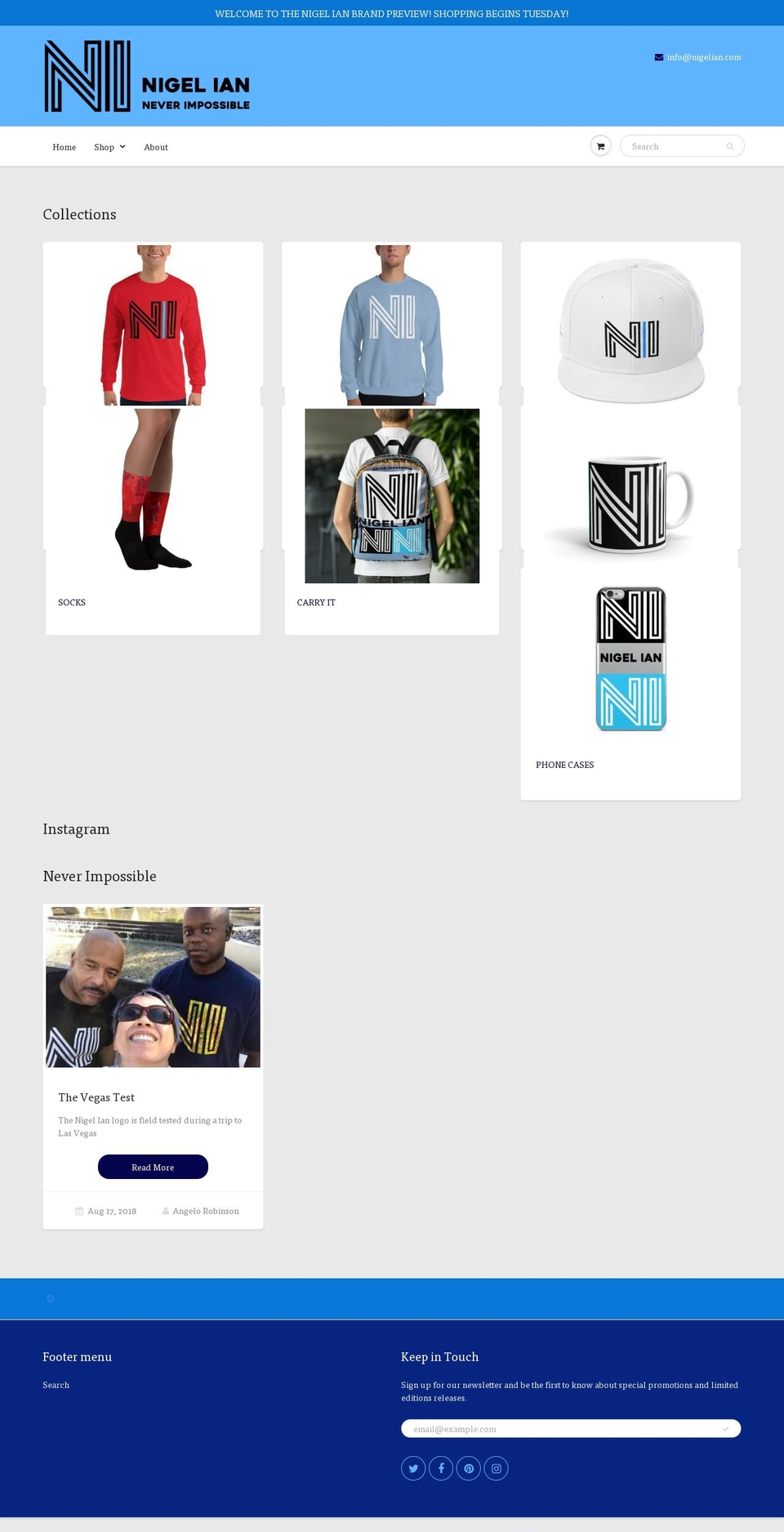 nigelian.com — Shopify storefront screenshot